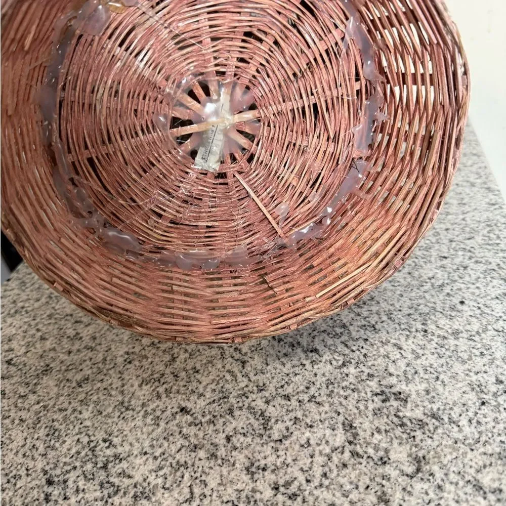 Vintage Wicker Woven Basket Vase Vessel Large - Picture 4 of 4